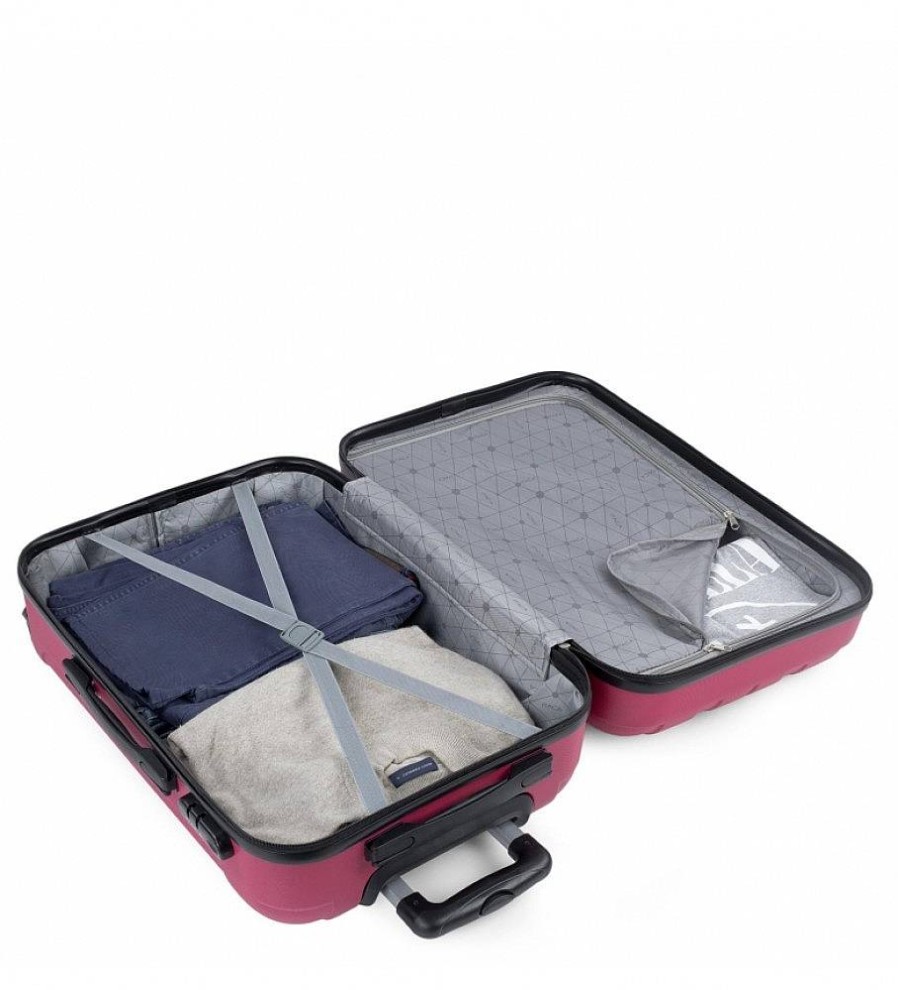 Mujer ITACA Viaje | Maleta De Viaje Grande Xl Rigida 4 Ruedas 771170 Fresa -73X48X28Cm-