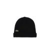 Mujer Lacoste Gorras Y Gorros | Gorro Unisex En Lana Acanalada Negro