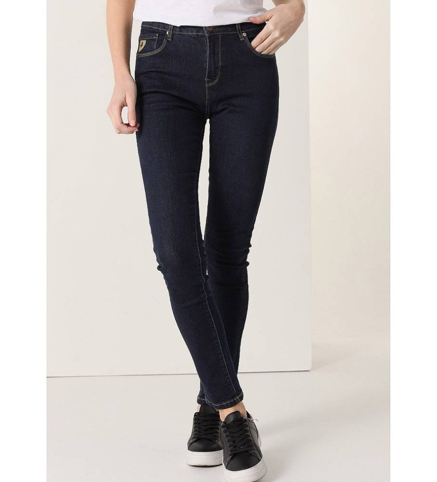 Mujer Lois Pantalones | Jeans Tiro Bajo Skinny Marino