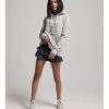 Mujer Superdry Sudaderas Y Jerseis | Sudadera Con Capucha Y Logotipo Grafico En Relieve Gris