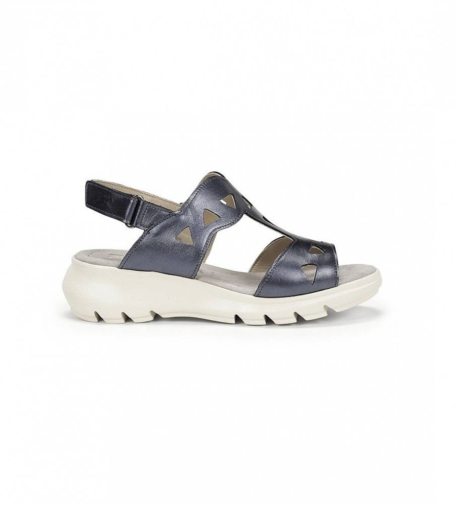 Mujer Fluchos Sandalias | Sandalias De Piel Lua Marino -Altura Cuna 5Cm-