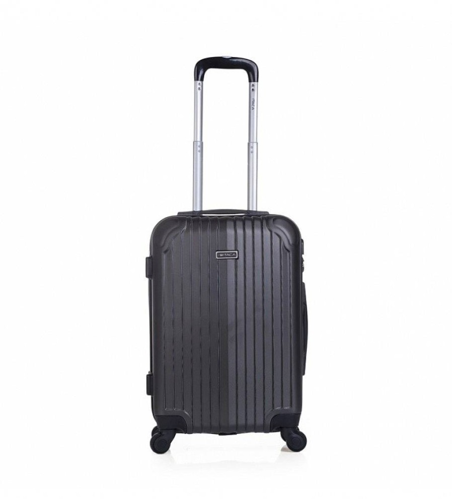 Mujer ITACA Viaje | Maleta De Viaje Cabina Rigida 4 Ruedas T71550 Antracita -55X38X20Cm-