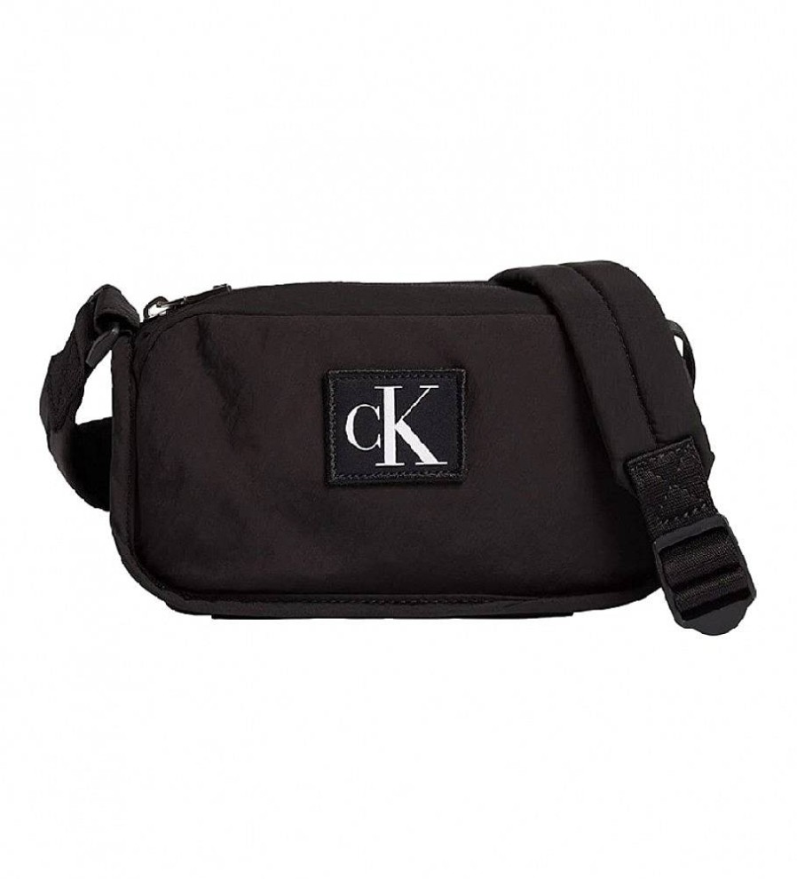 Mujer Calvin Klein Jeans Bolsos | Mini Bandolera City Nylon Ew Camera Negro -21.8X13.6X4.2Cm-