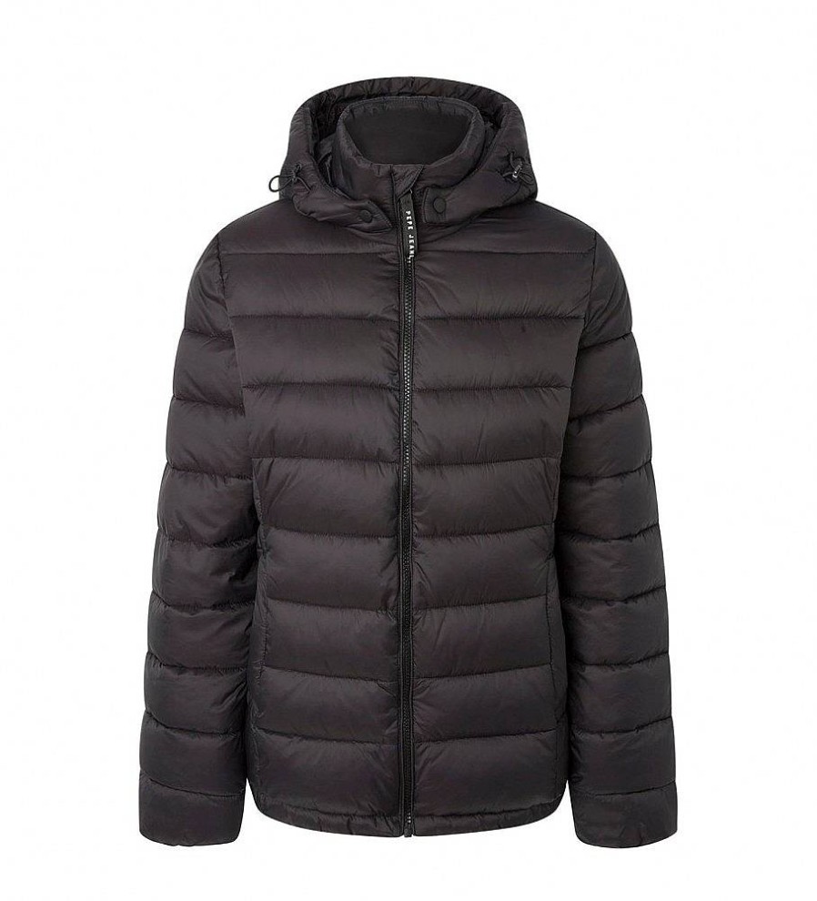 Mujer Pepe Jeans Chaquetas Y Abrigos | Chaqueta Maddie Corta Negro