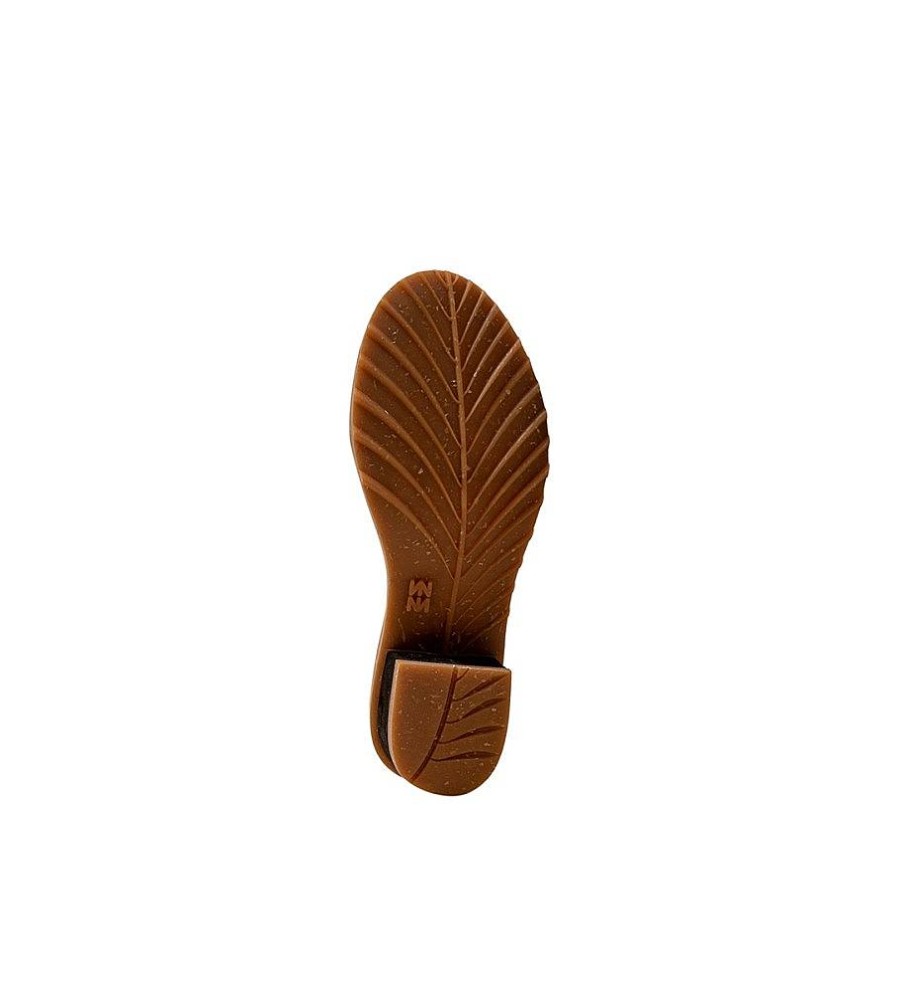 Mujer El Naturalista Sandalias | Sandalias De Piel N5801 Sabal Negro -Altura Tacon 4,5Cm-