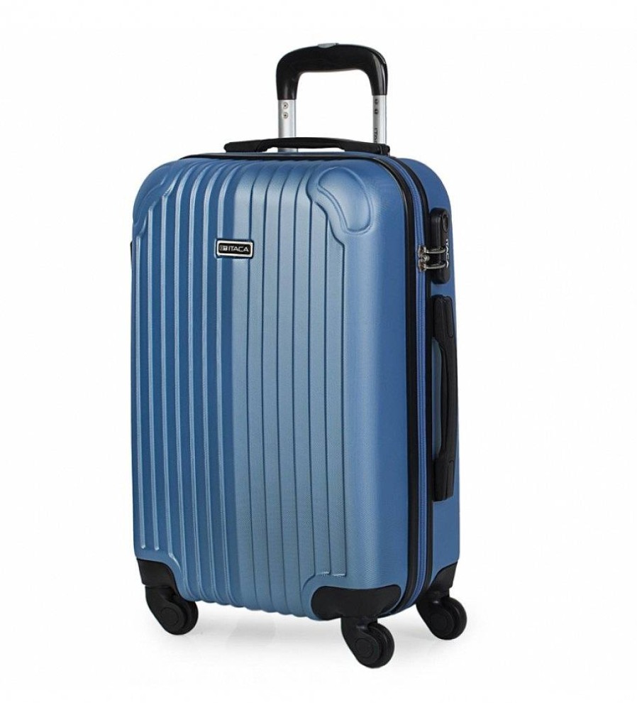 Mujer ITACA Viaje | Maleta De Viaje Cabina Rigida 4 Ruedas T71550 Azul Zafiro -55X38X20Cm-