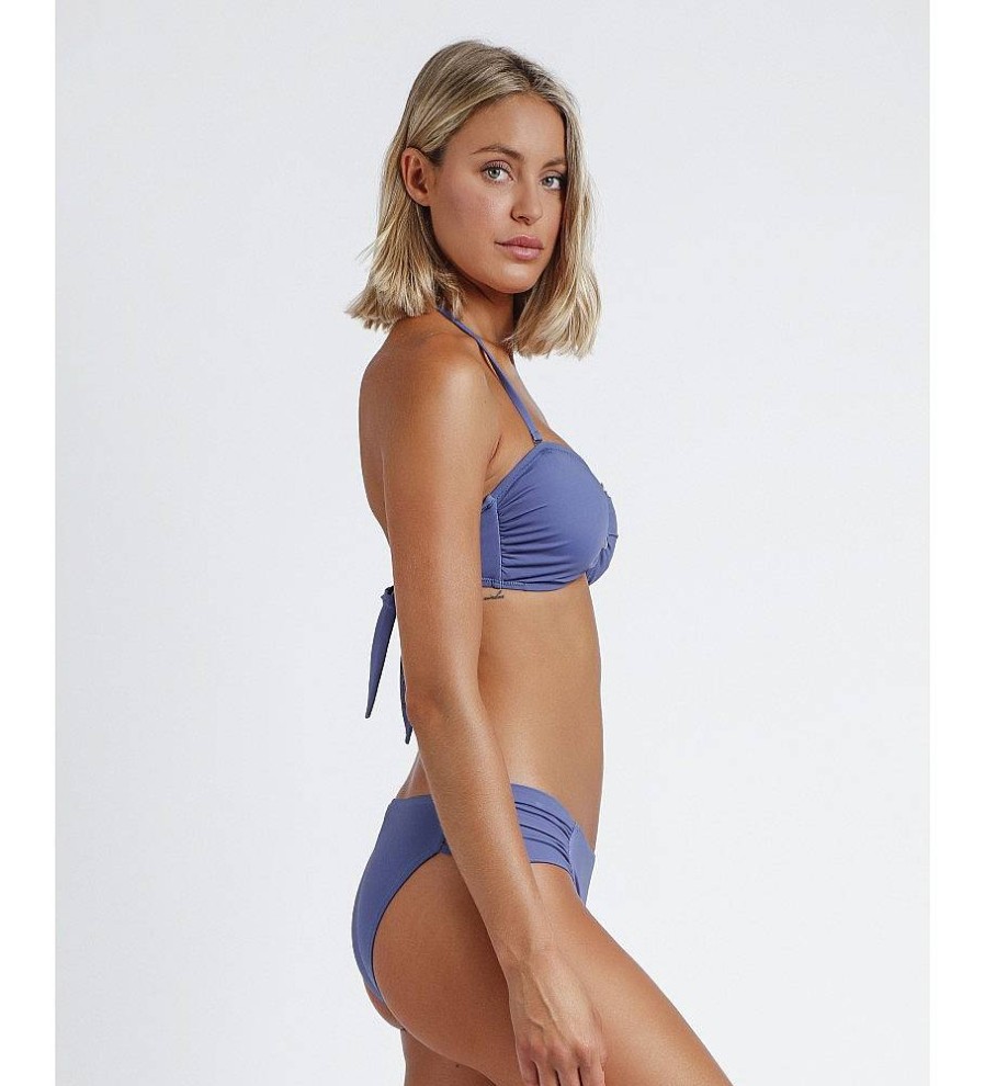 Mujer Admas Moda Bano | Bikini Bandeau Shell Azul