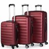 Mujer ITACA Viaje | Juego De Maletas De Viaje Rigidas 4 Ruedas Trolley 71200 Granate -55X65X75Cm-