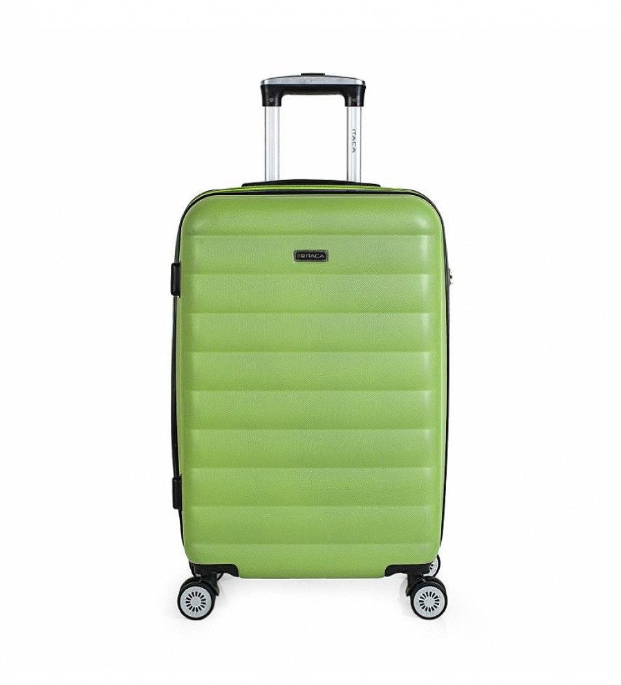 Mujer ITACA Viaje | Maleta De Viaje Rigida 4 Ruedas Mediana Trolley 71260 Pistacho -65X42X26Cm-