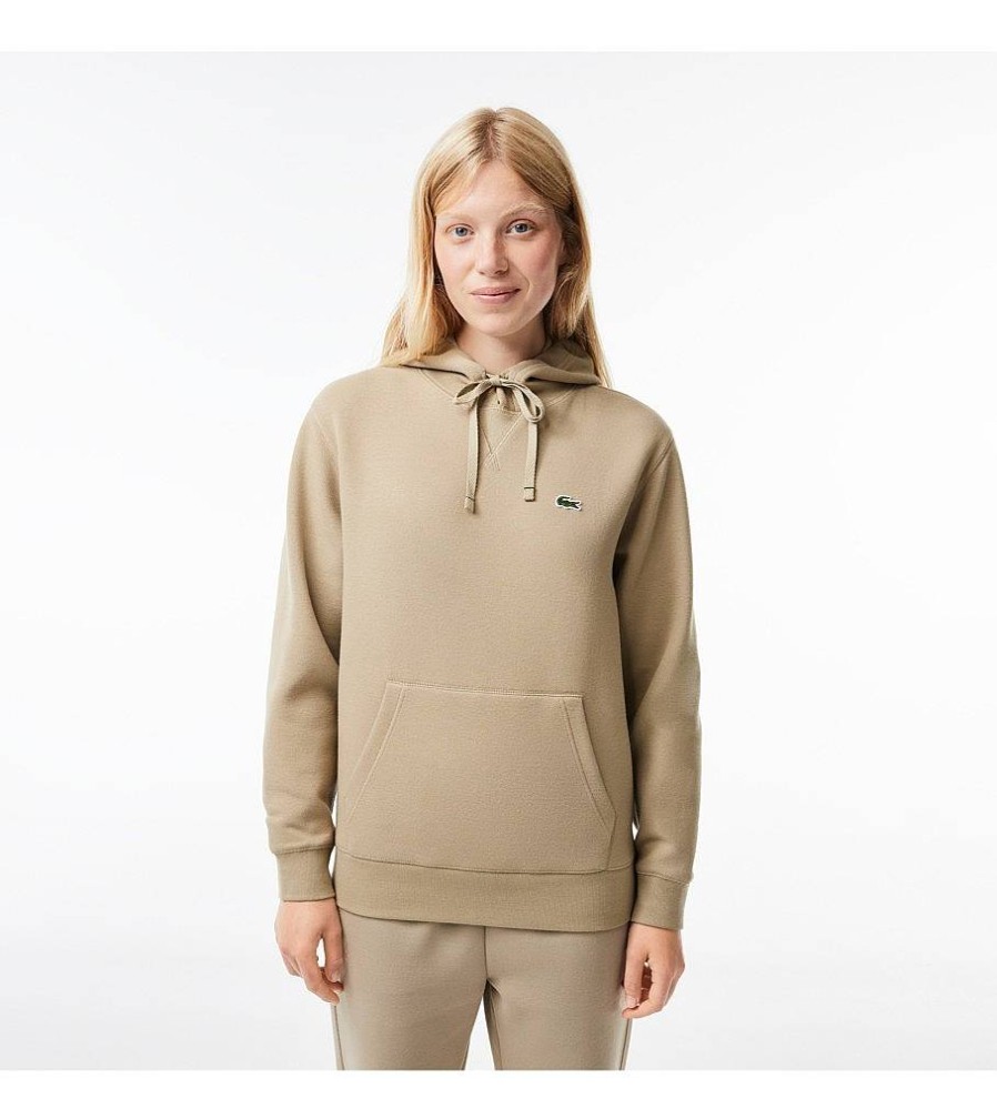 Mujer Lacoste Sudaderas Y Jerseis | Sudadera Jogger Con Capucha Loose Fit Marron