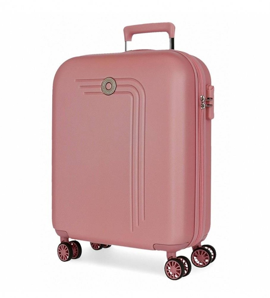 Mujer Movom Viaje | Maleta De Cabina Movom Riga Rigida 55Cm Rosa -40X55X20Cm-