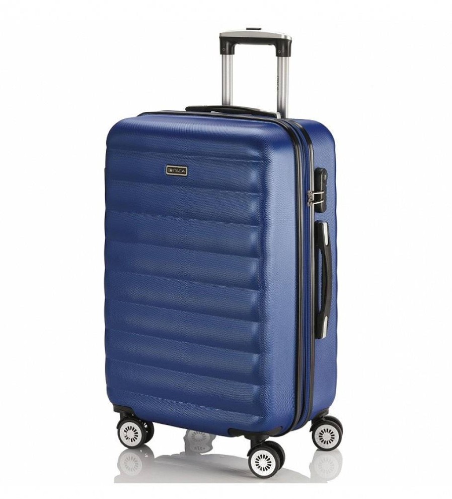 Mujer ITACA Viaje | Maleta De Viaje Rigida 4 Ruedas Mediana Trolley 71260 Azul -65X42X26Cm-