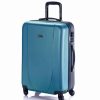 Mujer ITACA Viaje | Maleta De Viaje Rigida 4 Ruedas Trolley Mediana 71160 Azul -65X44X24Cm-