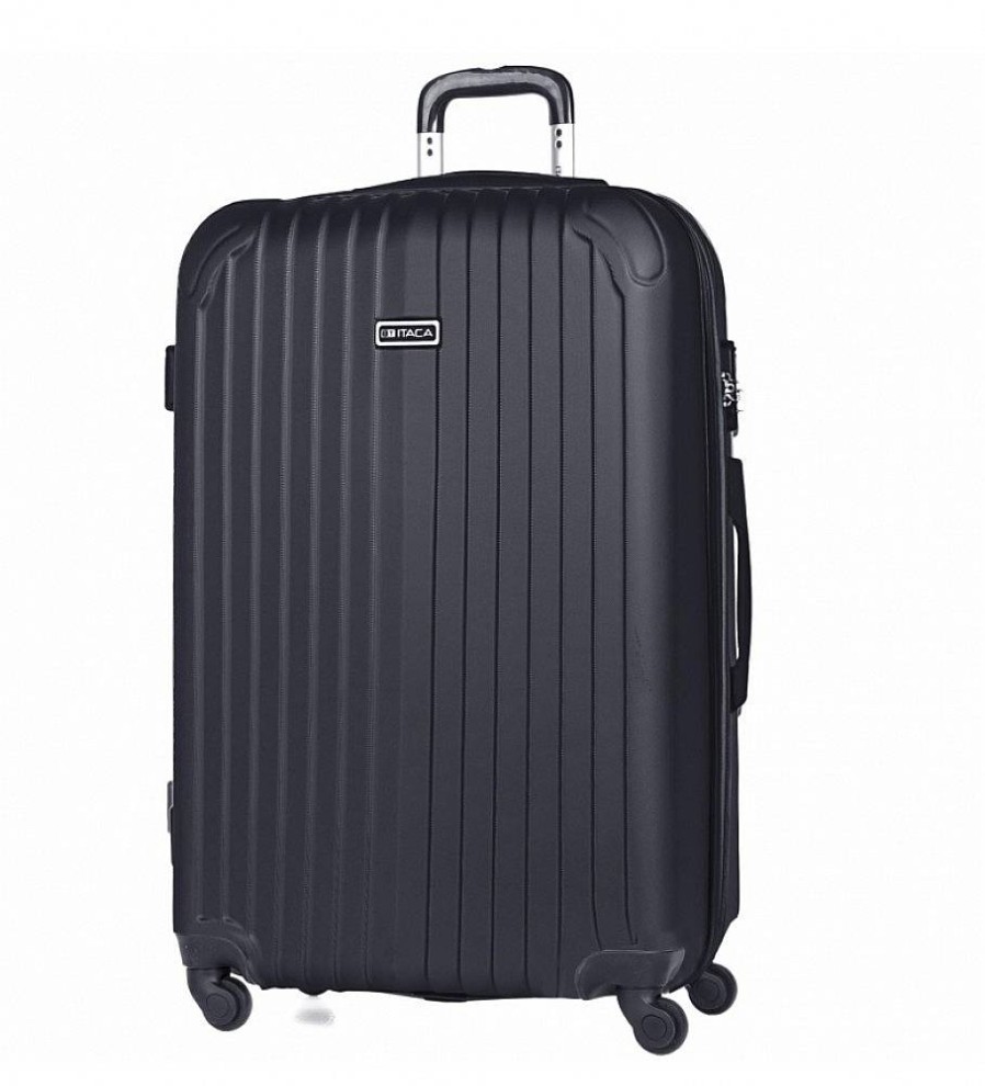 Mujer ITACA Viaje | Maleta De Viaje Grande Xl Rigida 4 Ruedas T71570 Negro -76X49X30Cm-