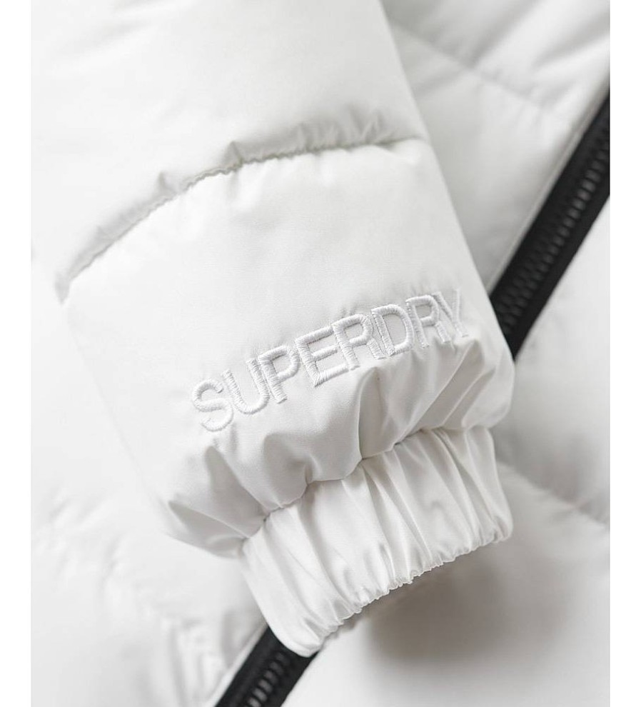 Mujer Superdry Chaquetas Y Abrigos | Cazadora Acolchada Spirit Sports Blanco