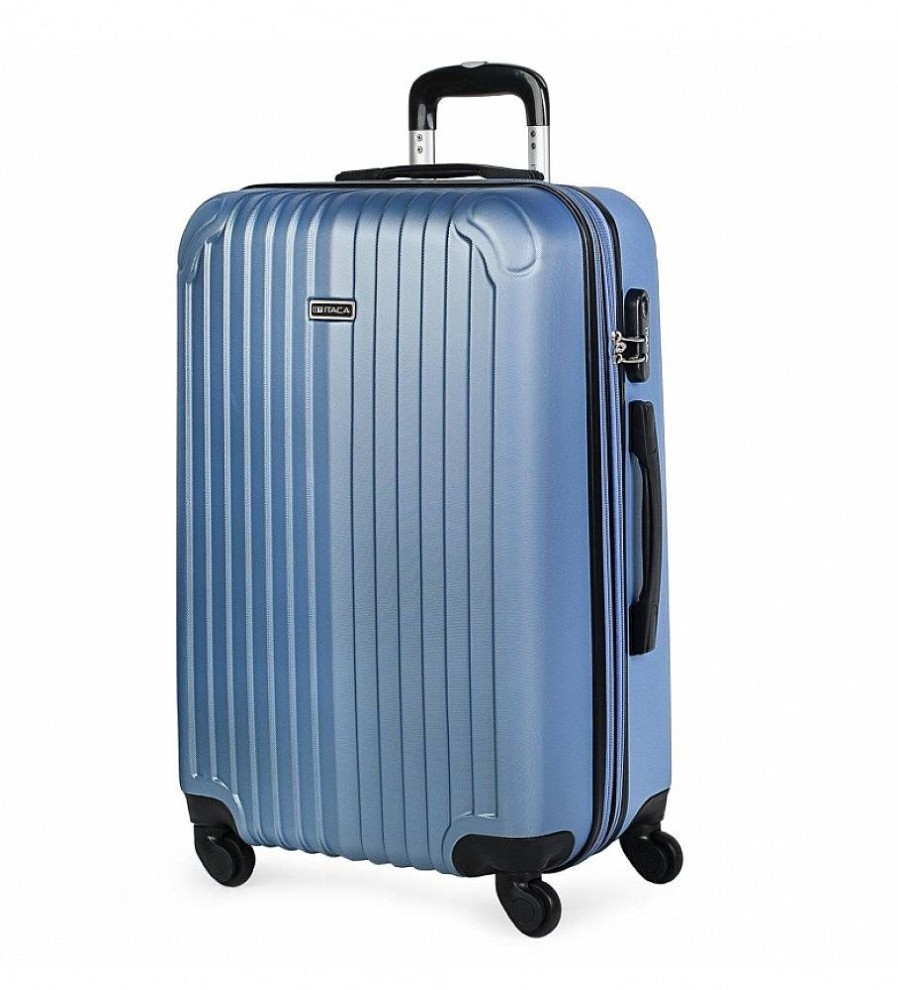 Mujer ITACA Viaje | Maleta De Viaje Rigida 4 Ruedas Mediana T71560 Azul Zafiro -66X41X27Cm-