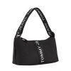 Mujer Tommy Jeans Bolsos | Bolso De Hombro Essential Reciclado Con Cinta Negro