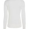 Mujer Tommy Hilfiger Sudaderas Y Jerseis | Jersey Stitch Cuello V Blanco