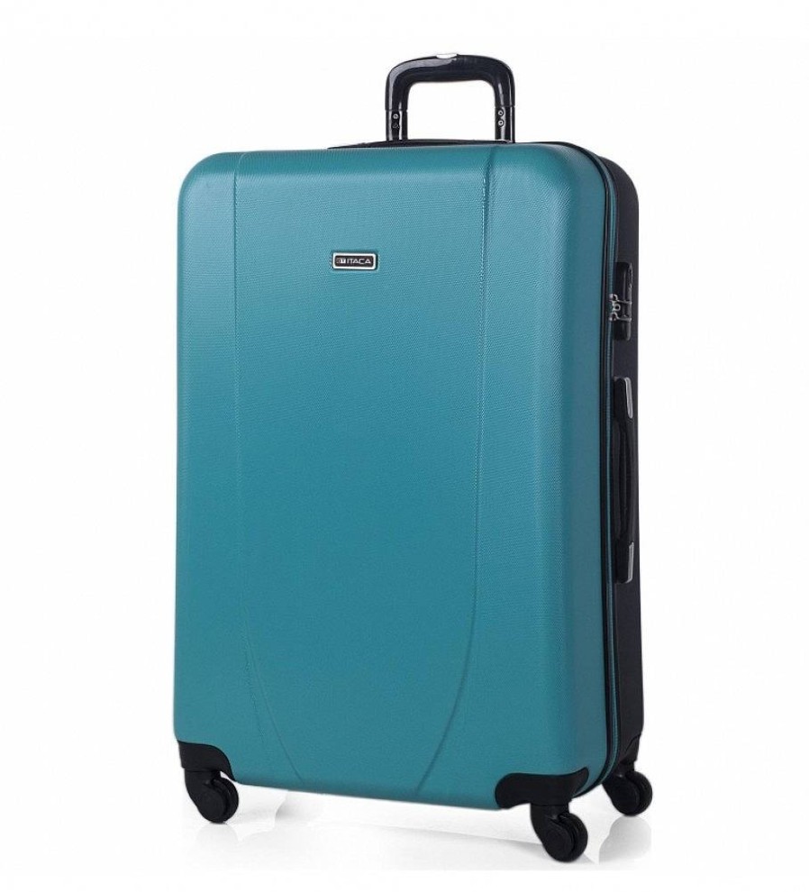 Mujer ITACA Viaje | Maleta De Viaje Grande Xl Rigida 4 Ruedas Trolley 71170 Turquesa, Antracita -75X50X30Cm-