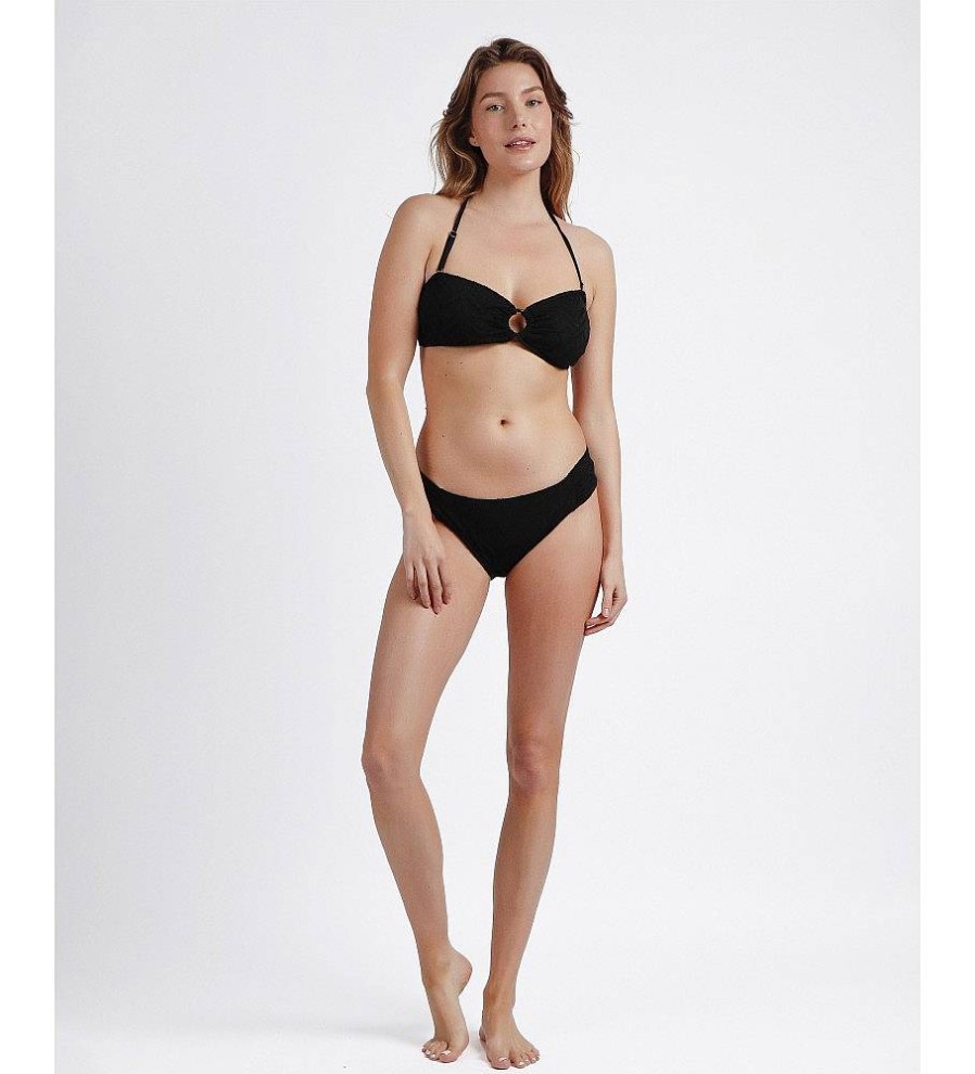 Mujer Admas Moda Bano | Bikini Bandeau Costa Bella Negro