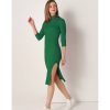 Mujer Lois Vestidos | Vestido De Punto Midi Verde