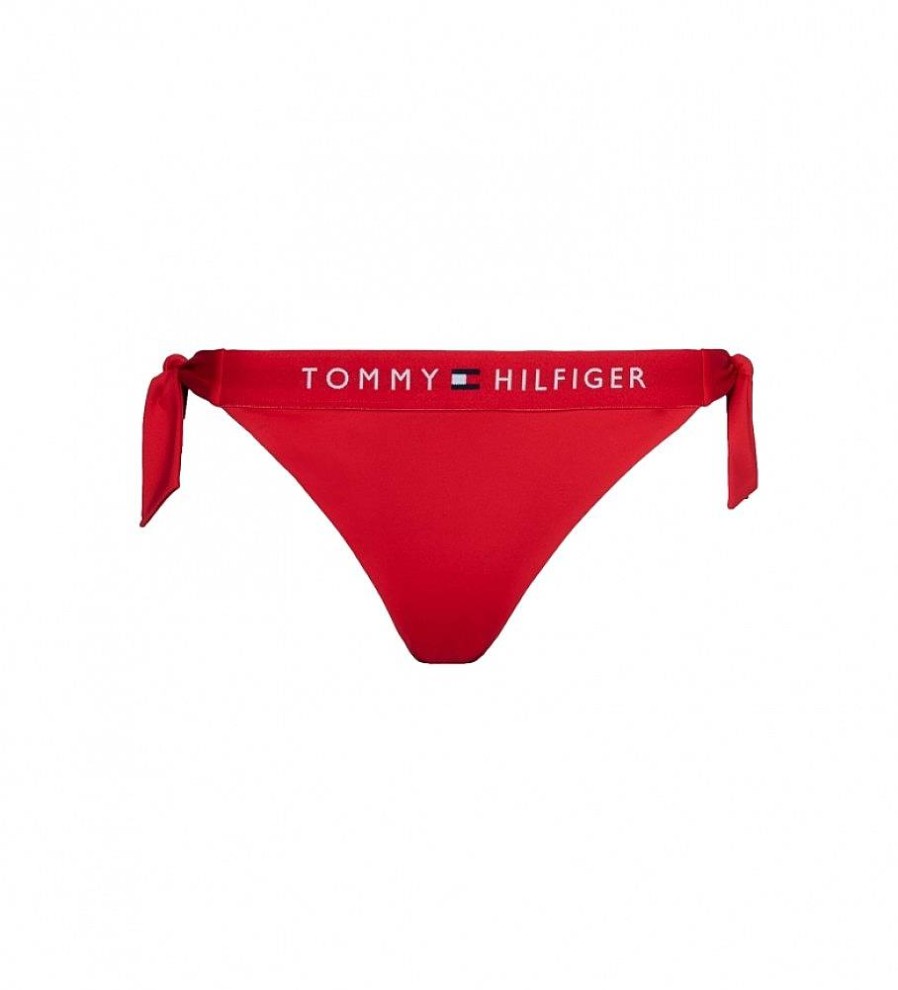 Mujer Tommy Hilfiger Moda Bano | Braga Bikini Vichy Rojo