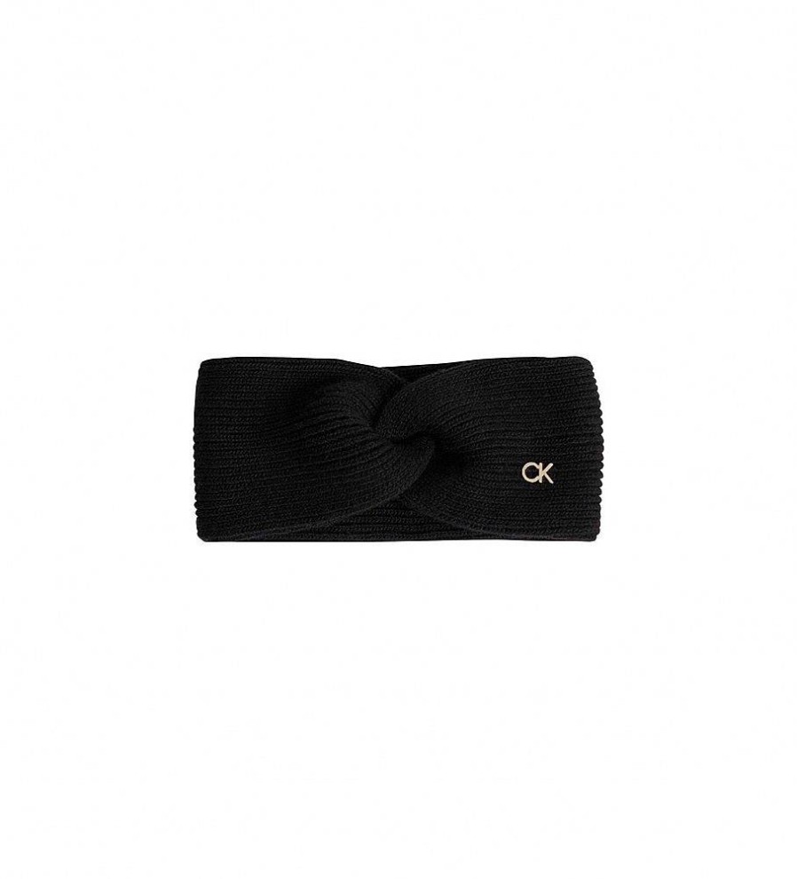 Mujer Calvin Klein Gorras Y Gorros | Diadema Twisted Negro