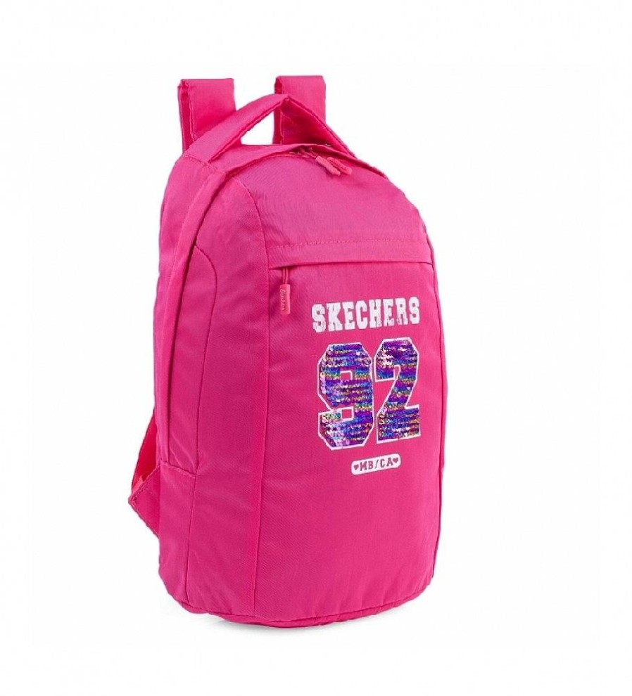 Mujer Skechers Mochilas, Bolsas Y Rinoneras | Mochila Casual Unisex Adulto S898 Color Rosa -21X32X12.5 Cm-