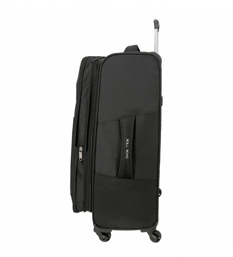 Mujer Roll Road Viaje | Maleta Mediana Roll Road Royce 66Cm Negra -43X66X26Cm-