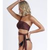 Mujer Admas Moda Bano | Bikini Asimetrico Night Summer Cobre